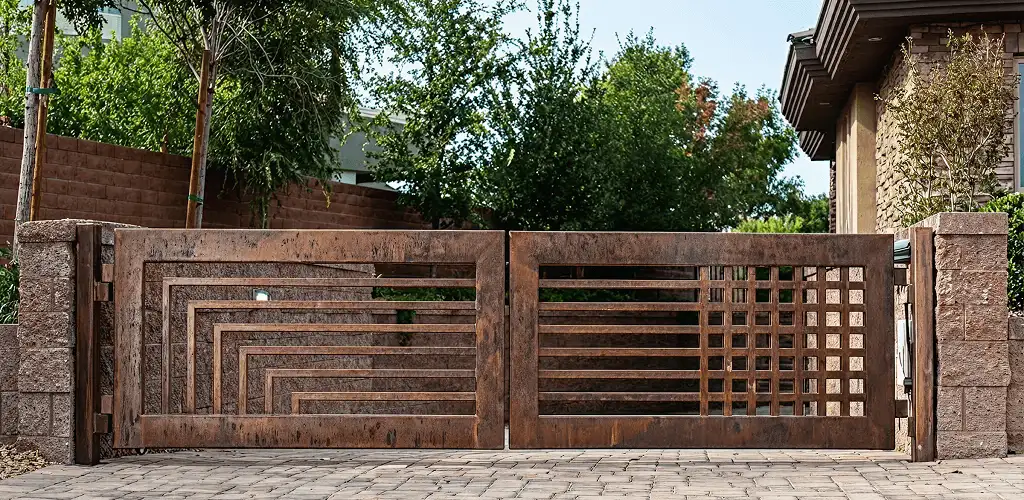 Custom driveway gate installation for a home entrance in Dayton, OH