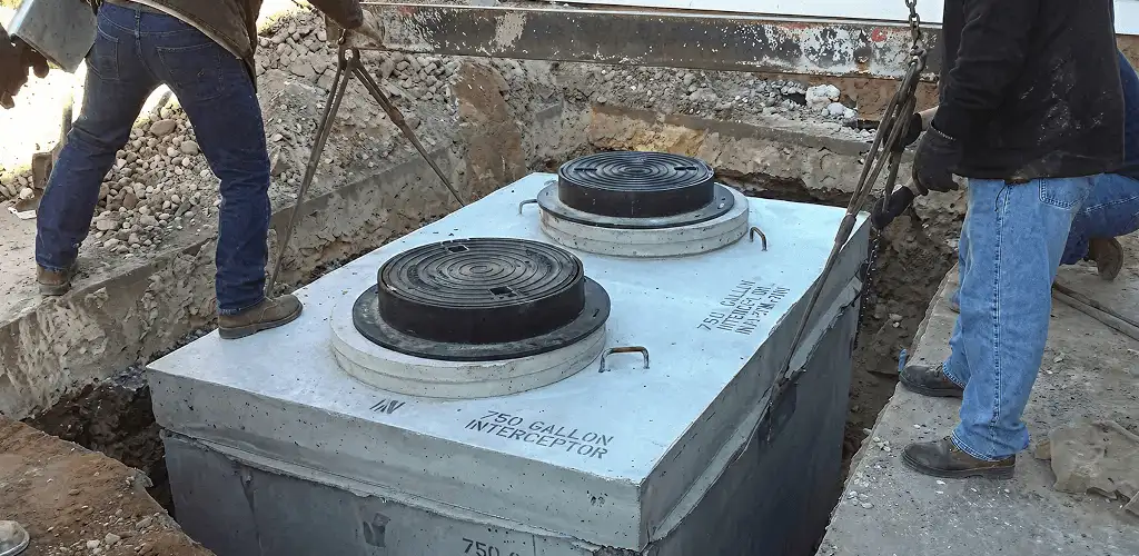 Grease trap installation for a commercial property drainage system in Dayton, OH
