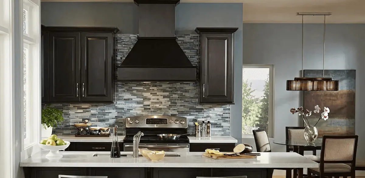 Kitchen cabinet painting and refinishing in a modern kitchen in Dayton, OH