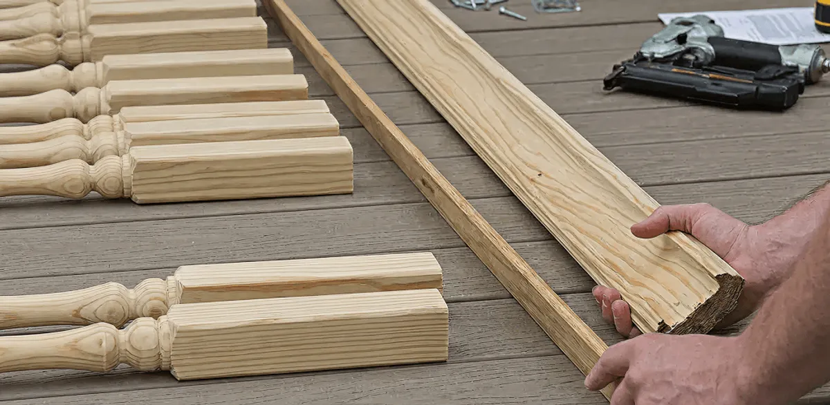 Handrail installation materials and wood components for stair rail work in Dayton, OH
